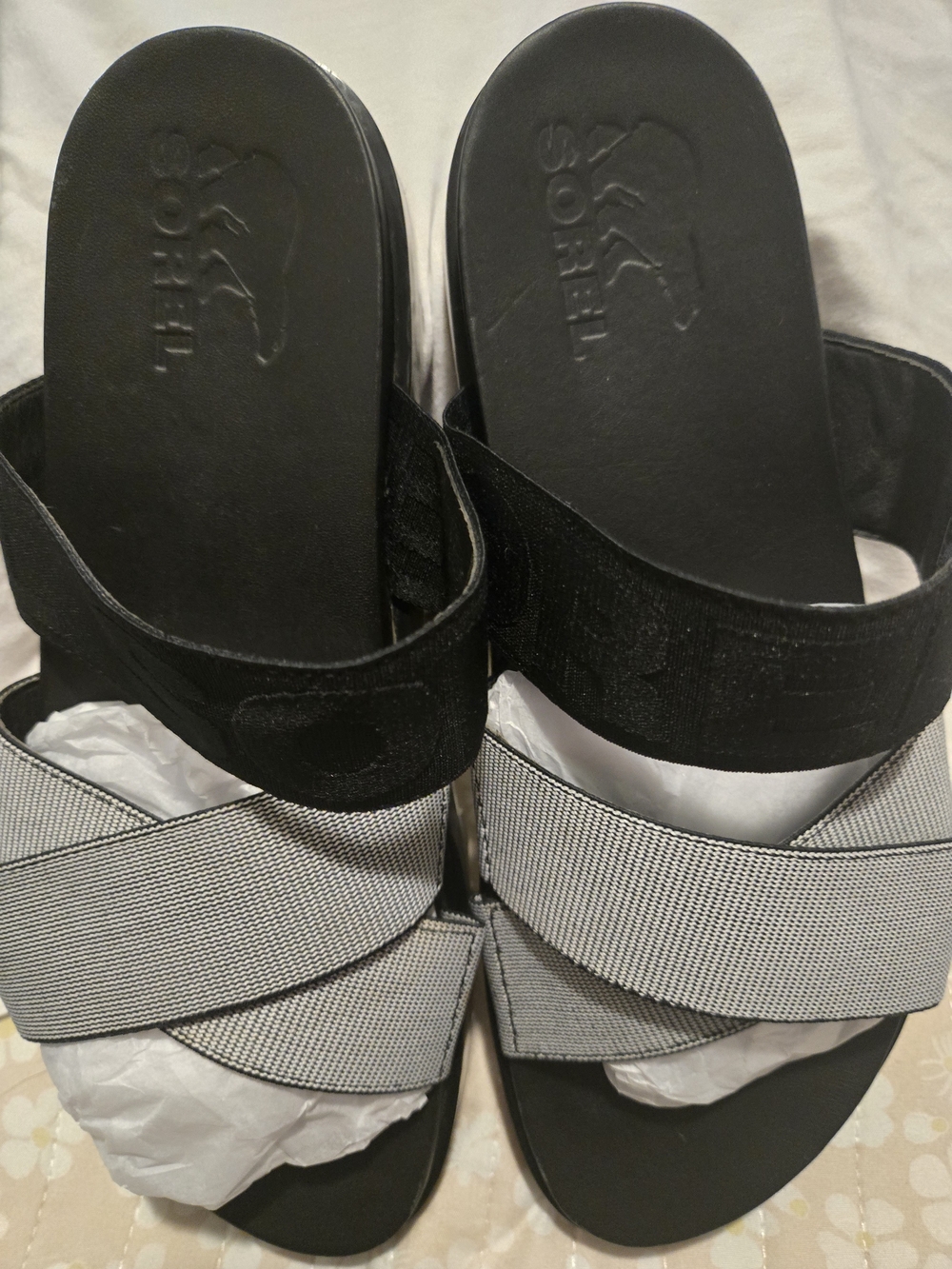 Sorel Women’s Black and Gray Slide Sandals